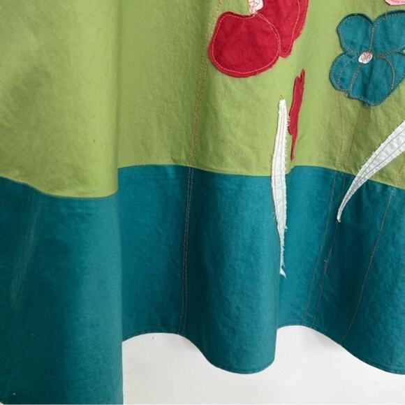 Jocomomola by Sybilla Floral Appliqué A Line Skirt - Picture 5 of 13